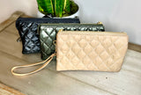 Quilted Crossbody / Wristlet Bag