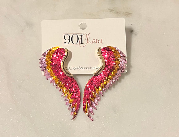 Sale: Pink and Lavender Wings