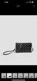 Quilted Crossbody / Wristlet Bag