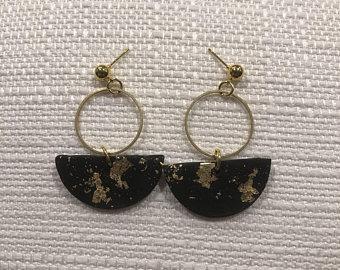 Black Polymer Clay with Gold Leaf – 901Charm