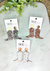 Sparkly Cowboy Boot Earrings