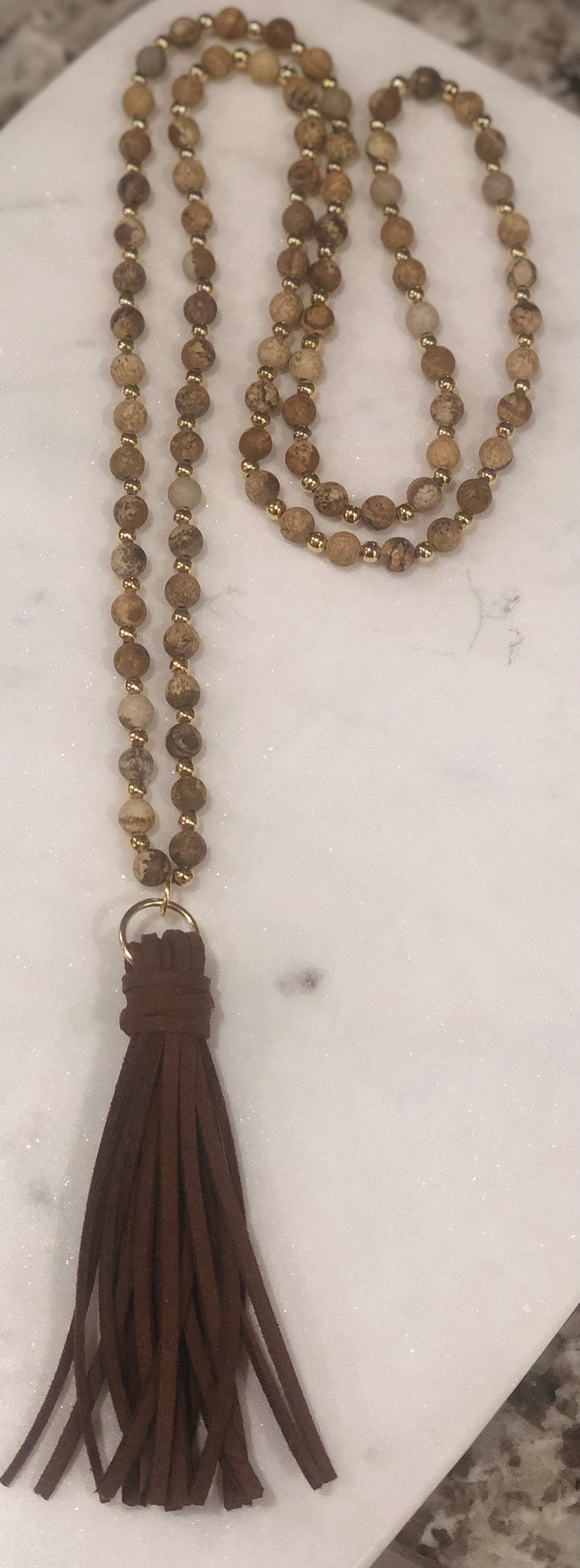 Brown Tassel Necklace