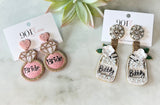 Sale: Bride & Champagne Earrings