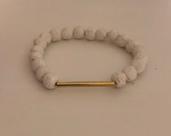 White Lava Rock Bracelet