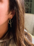 Sale: Gold Bar Earrings