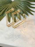 Double Square Hoop Earrings